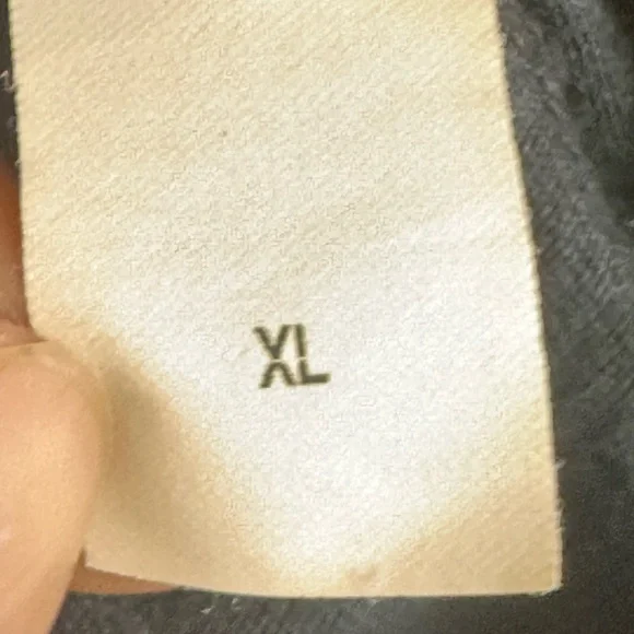 Ralph Lauren Black Graphic V-Neck Long Sleeve Tee Size XL Casual Y2K Boho Top - Picture 6 of 7